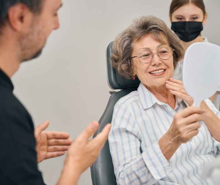 Senior dental exam